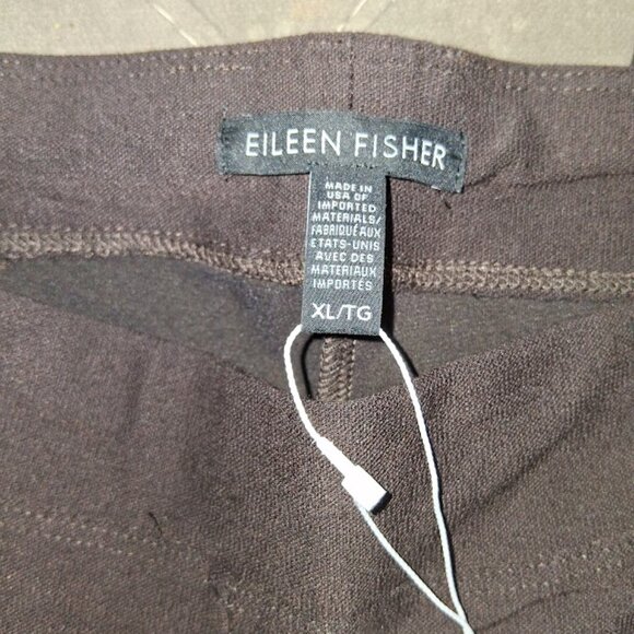 Eileen Fisher Washable Stretch Crepe Brown Pants NWT Sz XL - Picture 5 of 6